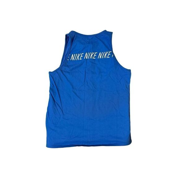 “The Nike Tee” Blue Cotton Workout Tank, Medium - Picture 4 of 6